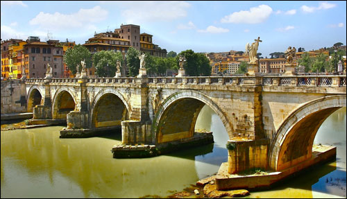St. Angel's Bridge in Italy